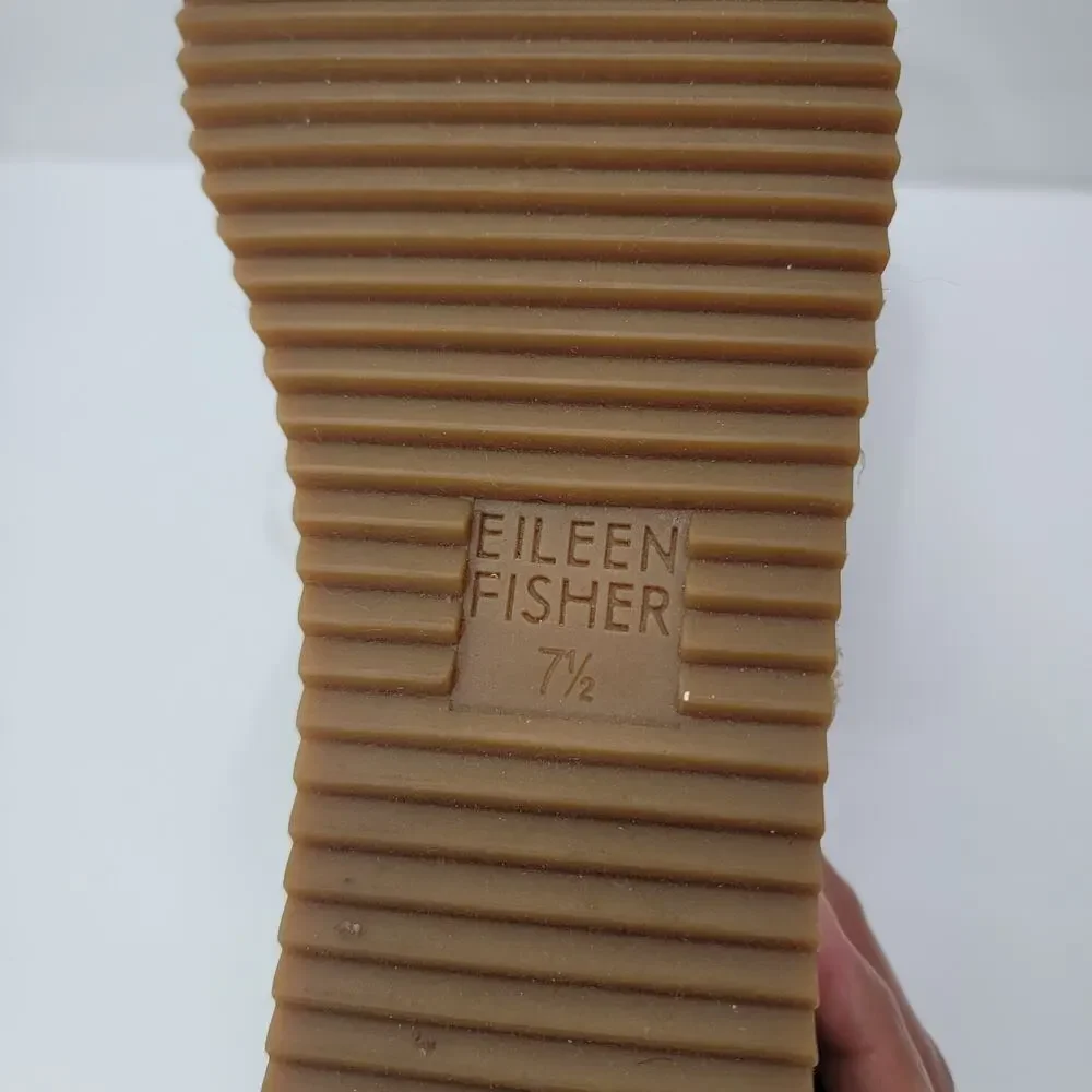 EILEEN FISHER METALLIC ZOE PLATFORM SHOES, 7 1/2